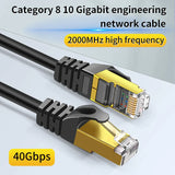 Cat 8 Ethernet RJ45 Cable Super Speed 40Gbps Patch LAN Network Gold Plated Lot