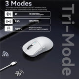 Attack Shark X3 PixArt PAW3395 Bluetooth Mouse 2.4G Tri-Mode Connection, 26000dpi, 650IPS, 49g Lightweight Macro Gaming Mouse - ElectronicWard