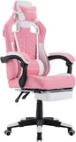 Ergonomic PC Gaming Chair with Footrest Comfortable Headrest and Lumbar Support - ElectronicWard