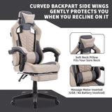 Ergonomic PC Gaming Chair with Footrest Comfortable Headrest and Lumbar Support - ElectronicWard