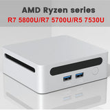 AMD Mini PC Ryzen 9 5900HX/R7 7730U/R7 5825U/R5 7530U/R5 5600H Windows 11 PRO DDR4 3200MHz WiFi6 BT 5.2 Gaming PC Computer