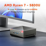 Hot AMD Mini PC Gamer Ryzen 5 4500U R7 5800U Nuc Windows 10/11 with 2*DDR4 NVME Max 64GB M.2 PCIE WiFi6 BT5.1 HTPC Display Cheap