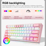 REDRAGON Fizz K617 RGB USB Mini Mechanical Gaming Wired Keyboard Red Switch 61 Key - ElectronicWard