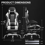 GTPLAYER Gaming Chair with Footrest and Lumbar Support - ElectronicWard