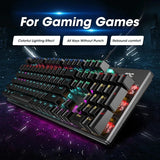 AOC Gaming Mechanical Keyboard wired 104/87 Keys keyboard with LED Backlit Black Red Blue Switch For computer Laptop pro Gamer