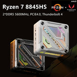Newest AMD Ryzen 7 8845HS Cyberpunk Windows 11 Mini PC Gamer  DDR5 5600MHz PCIE4.0 2.5G 2 LAN USB4 Desktop Mini Computer WiFi6