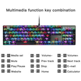 Motospeed CK104 Gaming Mechanical Keyboard 104 Keys RGB Backlit Wired Computer Office Typing Keyboards Red Switch For PC Laptop