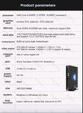 KingNovy mini gamer PC intel core i9 i7 i5 MV200 Nvidia RTX 3050 8G GDDR6 windows 11 Desktop gaming Computer HDMI DP 4x8K UHD
