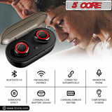 5 Core Wireless Ear Buds 2Pack Mini Bluetooth Noise Cancelling Earbud Headphones 32H Playtime IPX8