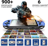 Handheld Game Console 5.1 Inch Pro Retro Games Consoles Built-In Classic Games Rechargeable Battery Portable Style Game Consoles X12 Blue