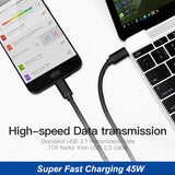 45W USB-C Super Fast Wall Charger 10FT Cable for Samsung Galaxy S20 S21 S22 S23