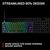 - Apex 9 Mini 60% Wired Optipoint Adjustable Actuation Switch Gaming Keyboard with RGB Lighting - Black