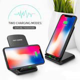 Qi Wireless Fast Charger Charging Pad Stand Dock for Samsung Galaxy Iphone Phone