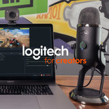 Logitech for Creators Blue Yeti USB Microphone for Gaming, Streaming, Podcasting, Twitch, Youtube, Discord, Recording for PC and Mac, 4 Polar Patterns, Studio Quality Sound, Plug & Play-Midnight Blue