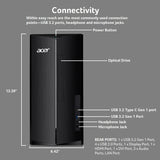 Acer Aspire TC-1760-UA93 Desktop | Intel Core i7-12700F 12-Core | NVIDIA GeForce GTX 1660 Super | 16GB DDR4 | 512GB SSD | 1TB HDD | 8X DVD | Intel Wi-Fi 6 AX201 | Bluetooth 5.2 | Windows 11 Pro